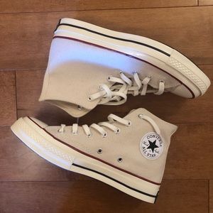Converse, never worn, size 8 women’s, size 6 men’s